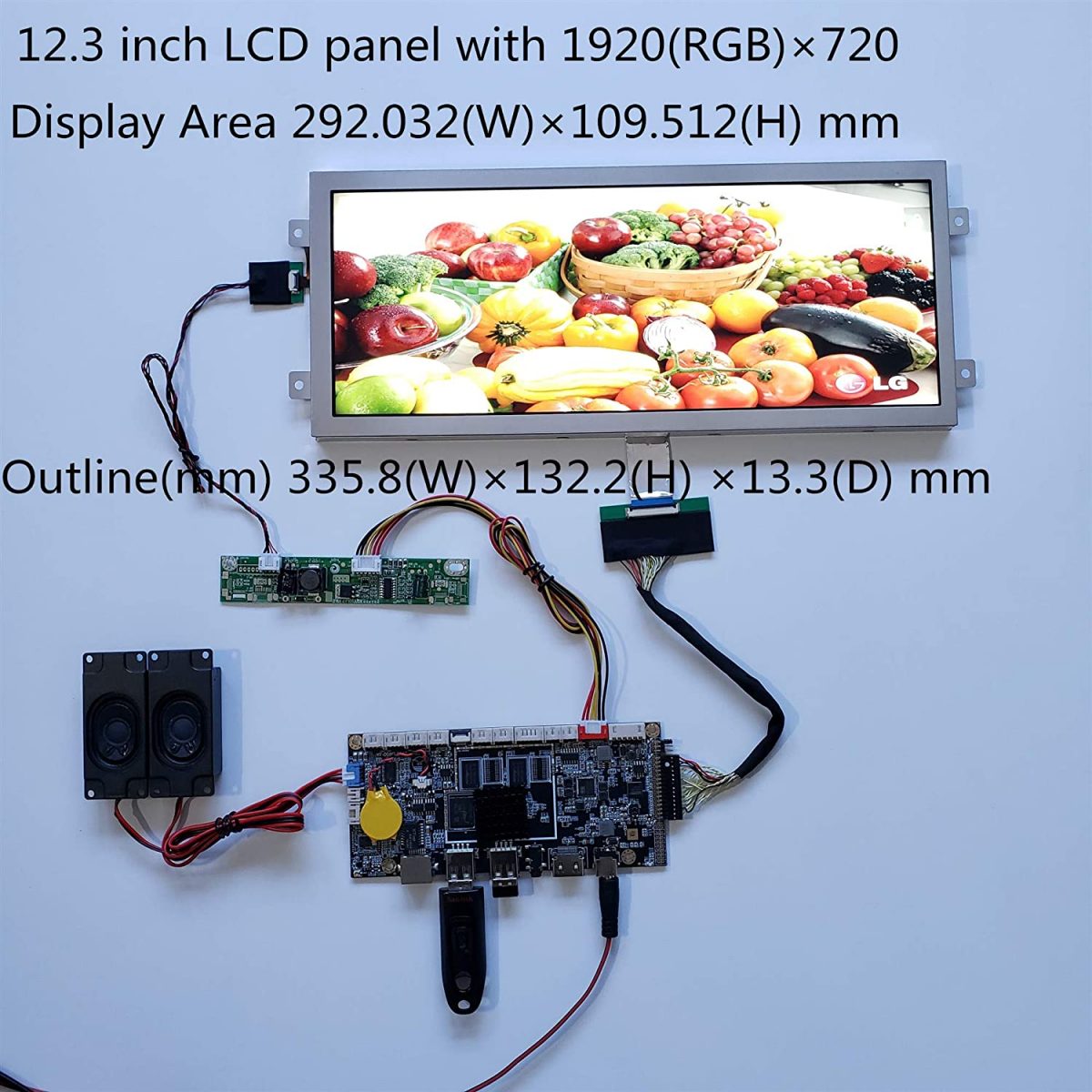 12.3 inch LCD display